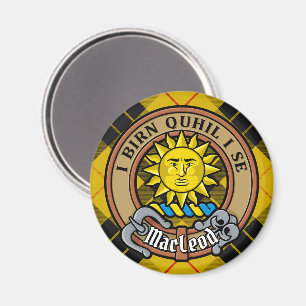 Aimant Clan MacLeod de Lewis Crest sur Tartan