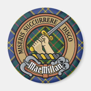 Aimant Clan MacMillan Crest sur la chasse Tartan