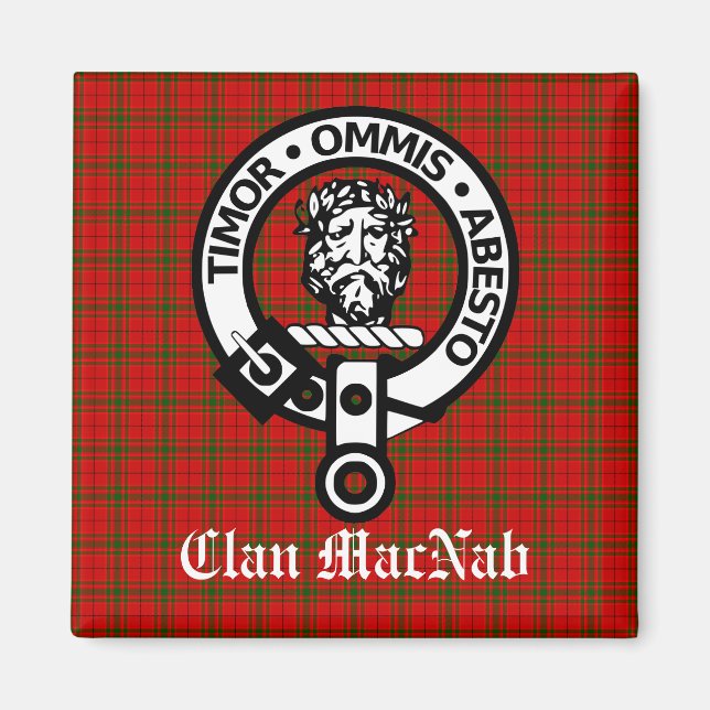 Aimant Clan MacNab Crest Badge et Tartan (Devant)