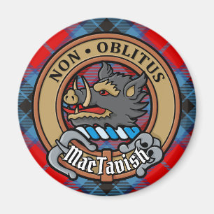 Aimant Clan MacTavish Crest sur Tartan