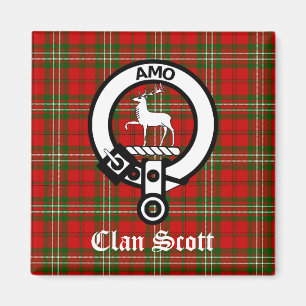 Aimant Clan Scott Crest Badge et Tartan