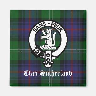 Aimant Clan Sutherland Crest & Tartan