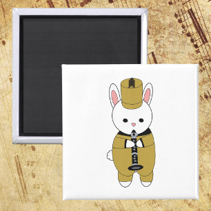 Aimant Clarinet Rabbit Marching Band Or Noir