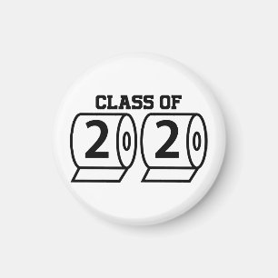 Aimant Classe de 2020 papier toilette drôle cadeau de gra
