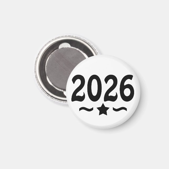 Aimant Classe d'étoiles de 2026 (Recto/Verso)