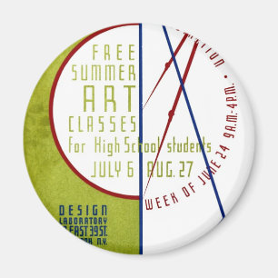 Aimant Classes d'art libres d'été - affiche de WPA -