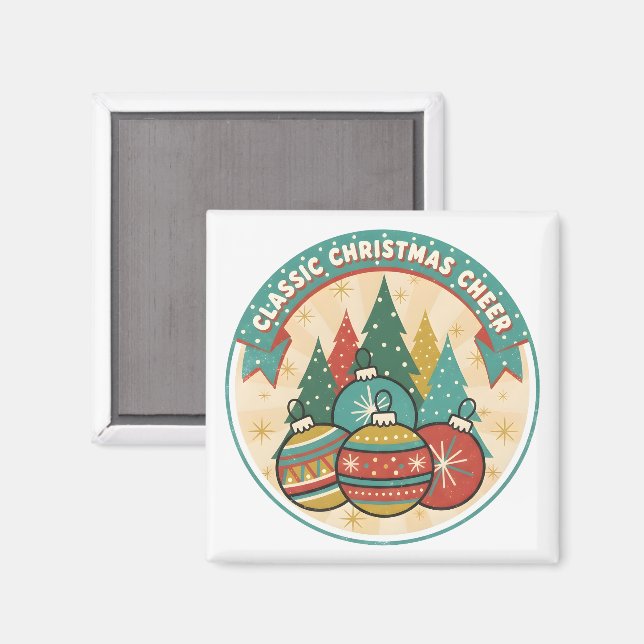 Aimant Classic Christmas Cheer (Recto/Verso)