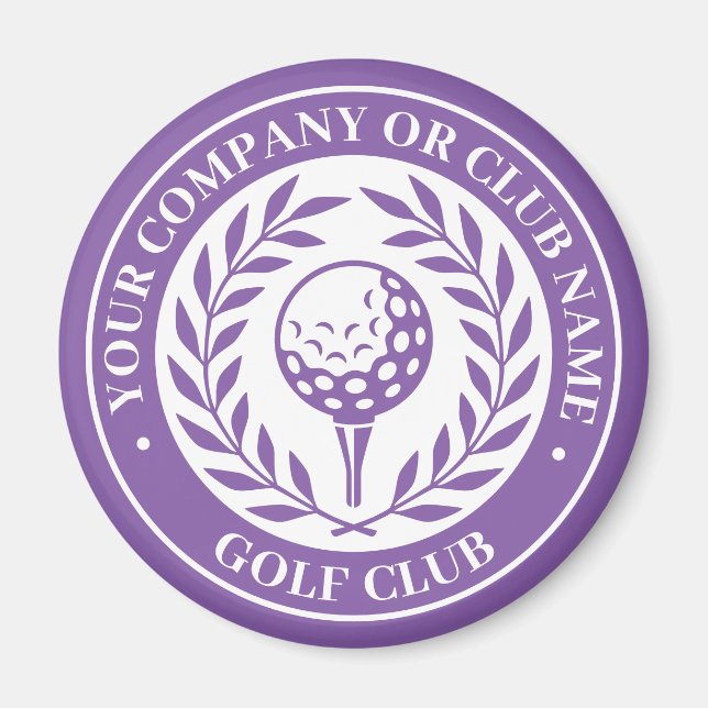 Aimant Classic Golf Nom personnalisé Purple (Devant)