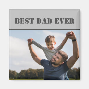Aimant Classic Meilleur Papa Jamais Photo Grey