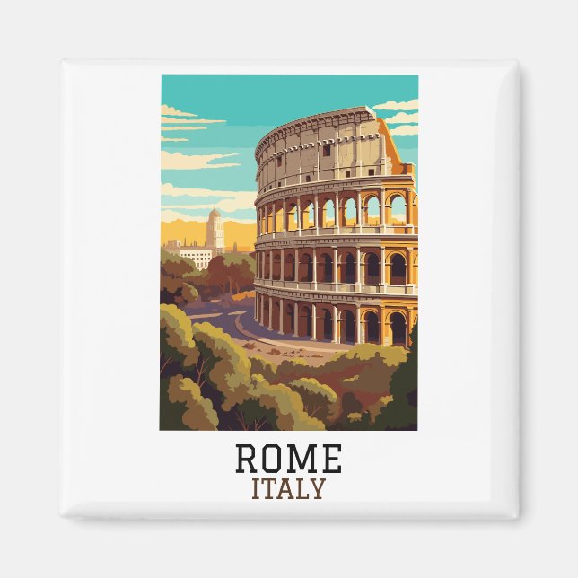 Aimant Classic Rome Italie Colisée Historique (Devant)