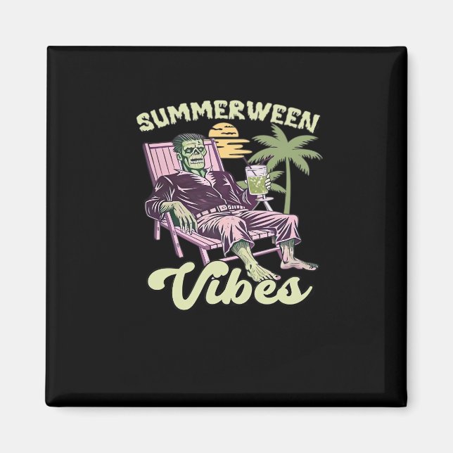 Aimant Classique d'Halloween de Summerween Vibes (Devant)