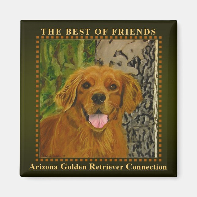 Aimant classique Olive Golden Retriever (Devant)