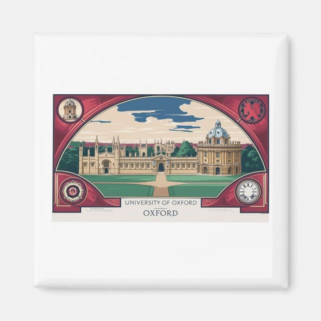 Aimant classique Oxford Skyline (Devant)