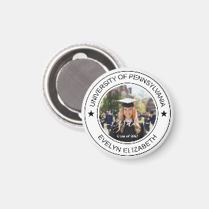 Aimant Classique Rond Diplômé Écriture Moderne