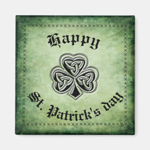 Aimant Classy grundge shamrock irlandais chanceux