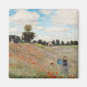 Aimant Claude Monet - Champ de coquelicots