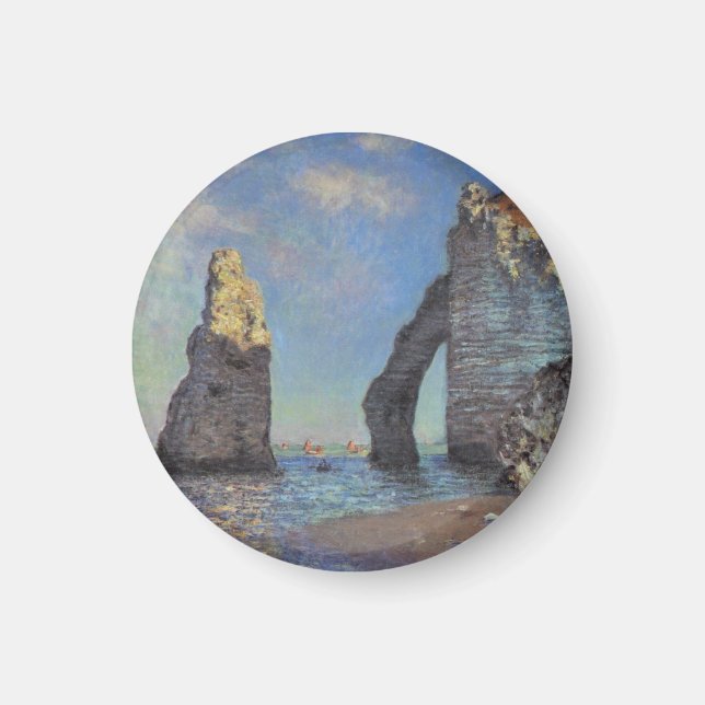 Aimant Claude Monet Cliffs at Etretat Impressionist Paint (Devant)