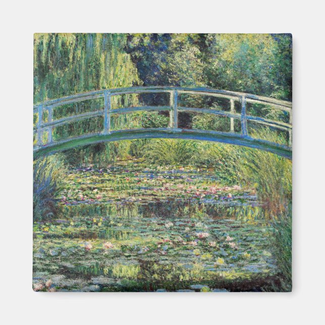 Aimant Claude Monet - Etang Lily et Pont Japonais (Devant)