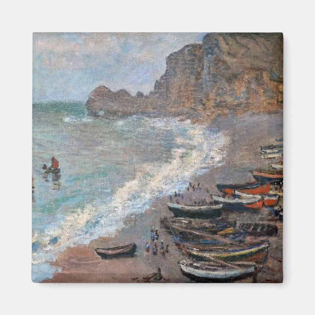 Aimant Claude Monet - La plage d'Etretat (Devant)