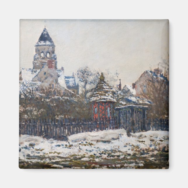 Aimant Claude Monet - L'église de Vetheuil (Devant)