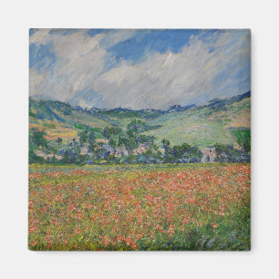 Aimant Claude Monet Painting, Champ de pavot à Giverny
