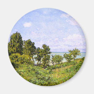 Aimant Claude Monet peinture, Au bord de la mer,