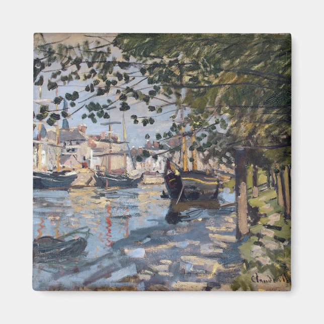 Aimant Claude Monet | Seine à Rouen, 1872 (Devant)
