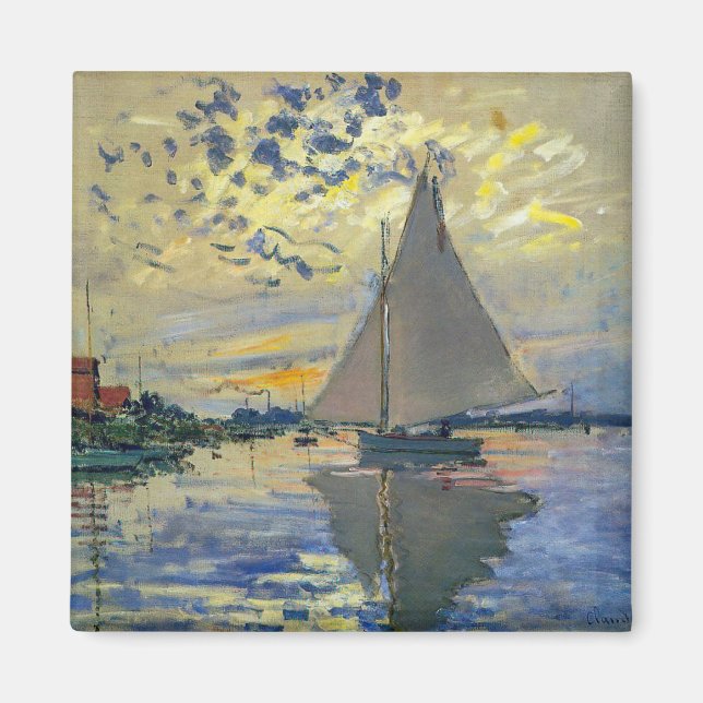 Aimant Claude Monet - Voilier au Petit-Gennevilliers (Devant)