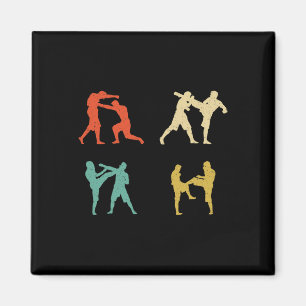 Aimant Clic Vintage Style Kickboxing Cadeau Hommes Femmes