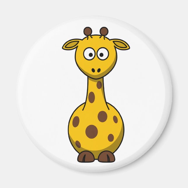 Aimant Clipart de Giraffe de Carton mignonne (Devant)