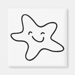 Aimant Clipart d'étoiles de mer souriant
