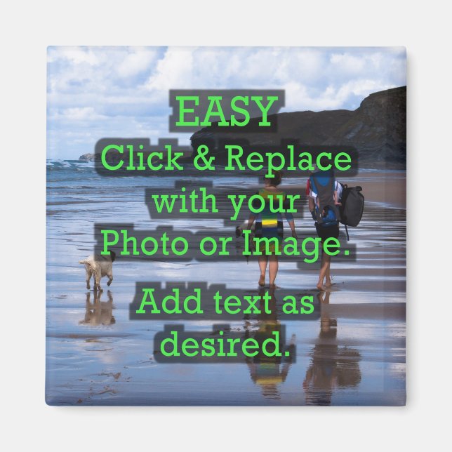 Aimant Cliquez et remplacez facilement l'image pour créer (Devant)