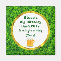 Cloches vertes et Mug de bière personnalisés Anniv