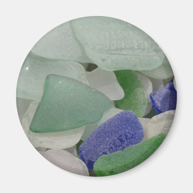 Aimant Close up of beach glass, Alaska (Devant)