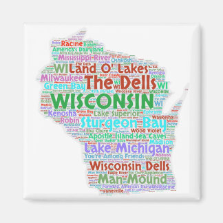 Aimant Cloud Word Wisconsin