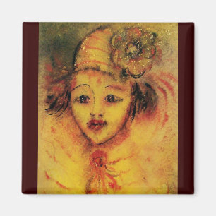 AIMANT CLOWN EN JAUNE