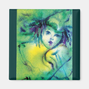 AIMANT CLOWN JOUANT DU VIOLIN EN VERT