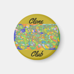Aimant club abstrait de clone de noir orphelin