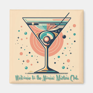 Aimant Club Atomic Martini Rétro Futuriste Espace Age
