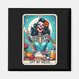 Aimant Club Cool Mama Carte de Tarot Squelette Halloween