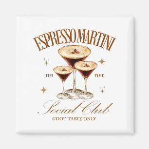 Aimant Club social de martini espresso pour femmes buvant