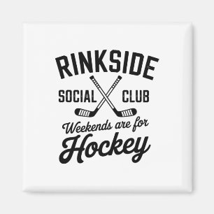 Aimant Club Social Rinkside Vibe Rétro Hockey sur Glace