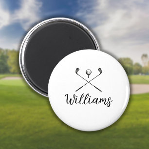 Aimant Clubs de golf avec nom personnalisé