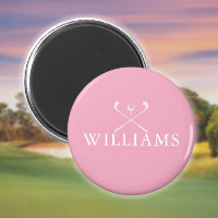 Clubs de golf personnalisés rose avec nom