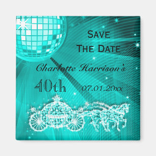 Aimant Coach & Horses Étincelant 40e Anniversaire Enregis