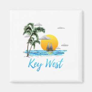 Aimant Coastère Key West Sailing Sunset