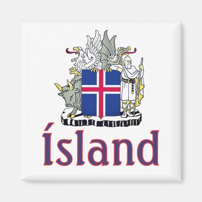 Aimant Coat of Arms of Iceland (Devant)