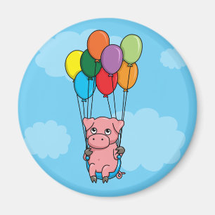 Aimant Cochon de ballons volants