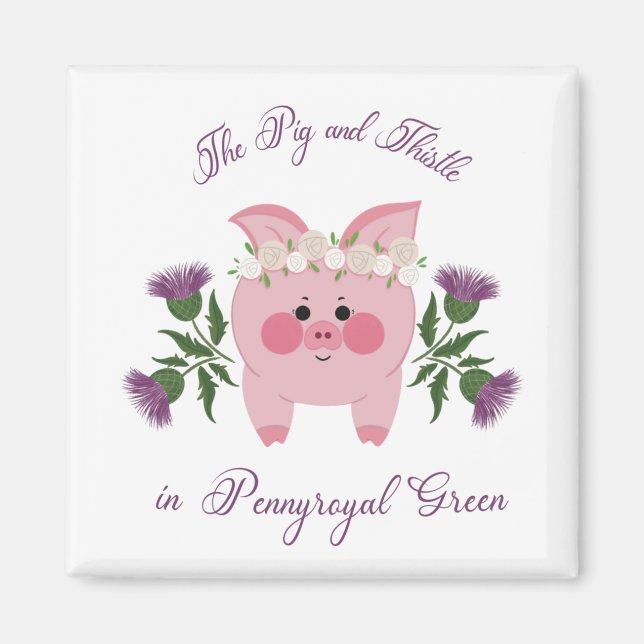 Aimant Cochon et chardon (Devant)