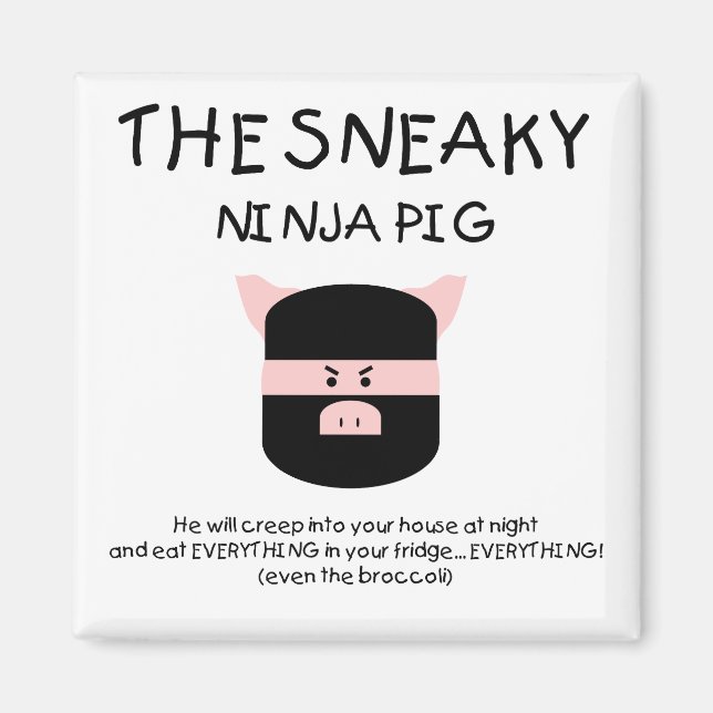 Aimant Cochon Ninja épineux (Devant)
